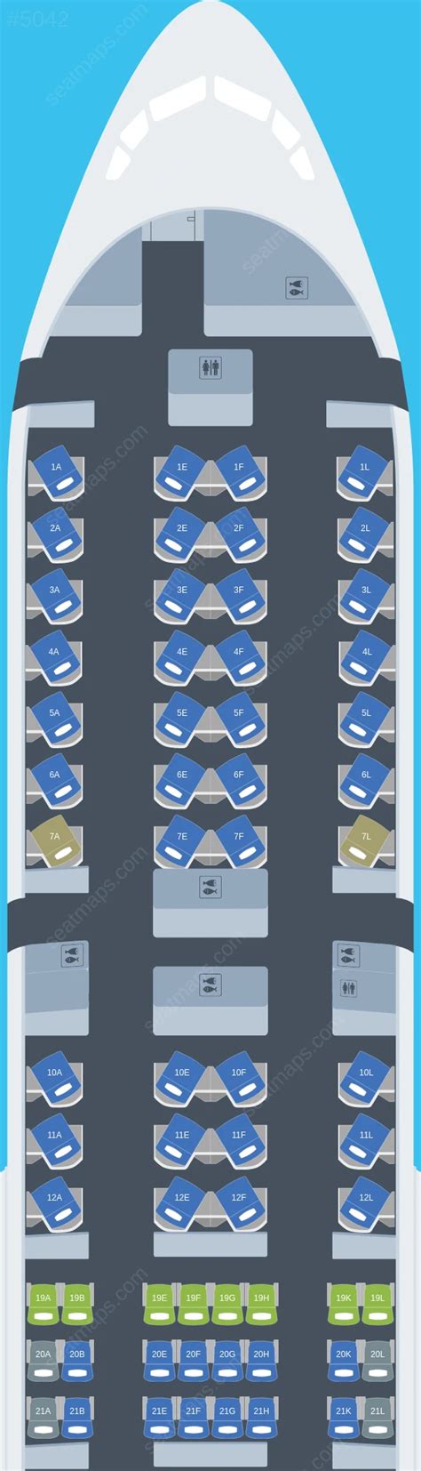Seat map of Air France Boeing 777.